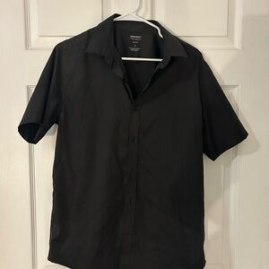 Men's Black Casual Button Down Shirt